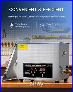 10L Ultrasonic Cleaner, 2.6 Gal Professional Industrial Auto Cleaning Machine fo