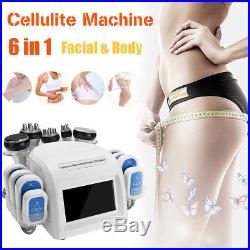 220V 6in1 Vacuum Ultrasonic Cavitation 40K Laser Body Slimming Cellulite Machine