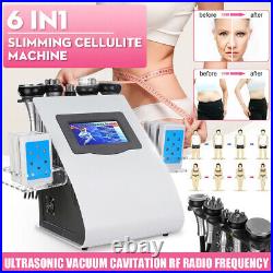 220V 6in1 Vacuum Ultrasonic Cavitation SPA RF Body Slimming Cellulite Machine A