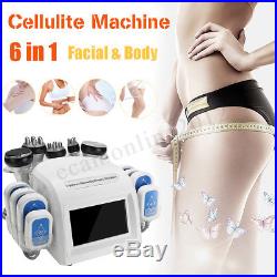 220V EU 6in1 Vacuum Ultrasonic Cavitation 40K RF Body Slim Cellulite Machine