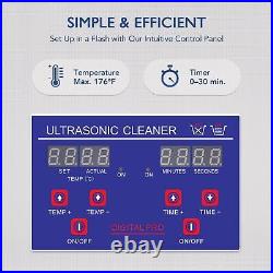 2L Ultrasonic Cleaning Machine 60W Sonic Cavitation Machine with Heater & Timer