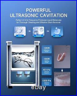 3L Ultrasonic Cleaner, 0.8 Gal Digital Sonic Cavitation Machine, 120W Stainless