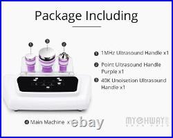 3 Probes Ultrasonic 1Mhz 40K Caviation 3in1 Ultrasound Skin Rejuvenation Machine