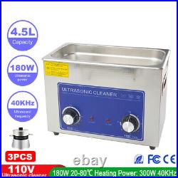 4.5L Ultrasonic Cleaner 180W Ultrasonic Cleaner Powerful Temperature Knob