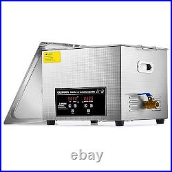 4 gal Ultrasonic Cleaner with He. 360W 15L Stainless Steel Cleaning Machine