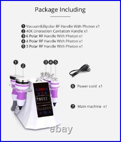 5 IN 1 Ultrasonic Cavitation Radio Frequency RF Vacuum Body Slimming Machine Spa