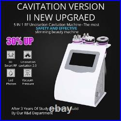 5 IN 1 Unoisetion Cavitation 40K Body Massage Skin Care Facial Beauty Machine US