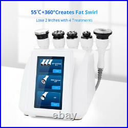 5in1 360° Automatic Rotary RF Ultrasonic Cavitation Vacuum Body Slimming Machine