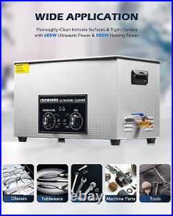 600W ultrasonic cleaner with heater and timer, 7.9 gallon ultrasonic cleaner, 30L