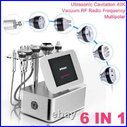 6IN1 Cavitation 40K Unoisetion Radio Frequency Vacuum RF Bio Body Slim Machine