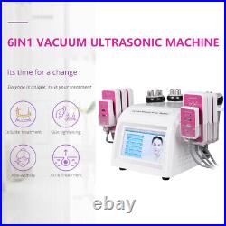 6IN1 Vacuum Ultrasonic Cavitation Lipo Body Slimming Machine auto frequen track