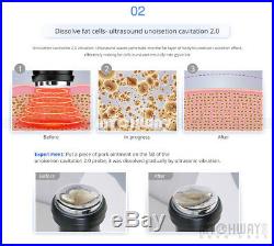 6In1 40k Cavitation RF Vacuum Body Slimming Machine+1Mhz Ultrasonic Skin Firming