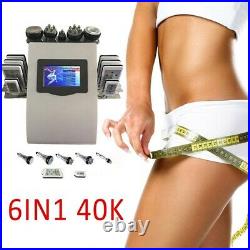 6 IN 1 Vacuum Ultrasonic Cavitation Radio Frequency RF Body Slimming Machine Spa