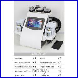 6 in 1 Ultrasonic cavitation bipolar Body Massage Face Lift Beauty Machine Slim