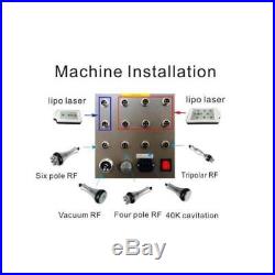 6in1 3D RF Ultrasonic Vacuum Cavitation Frequency Cellulite Slimming Machine