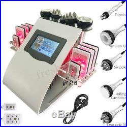 6in1 EU 220V Vacuum Ultrasonic Cavitation Frequency RF Body Slimming Machine Spa