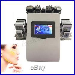 6in1 EU 220V Vacuum Ultrasonic Cavitation Frequency RF Body Slimming Machine Spa