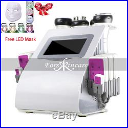 6in1 Ultrasonic 40k Cavitation RF Vacuum Slimming Cellulite Machine LED Mask Fre