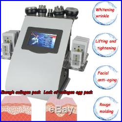 6in1 Ultrasonic Cavitation Liposuction Machine Radio Frequency RF Laser Slimming