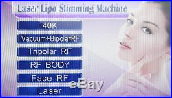 7-1 Ultrasonic Cavitation Photon RF Vacuum Body& Face Cellulite Slimming Machine