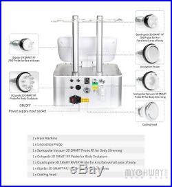 7in1 Ultrasonic Cavitation Multipolar RF Vacuum Cold Head Body Slimming Machine