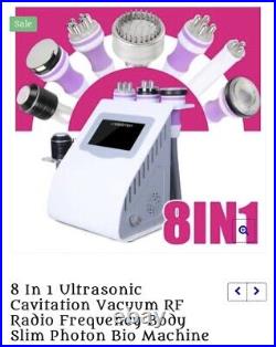 8 IN 1 Ultrasonic Cavitation Vacuum RF Body Slim Photo Bio Machine