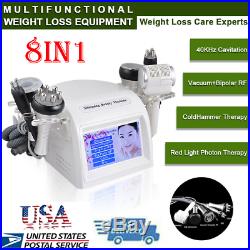 8 in 1 Ultrasonic Cavitation 40K Frequency Vacuum Full Body Slim Machine USA