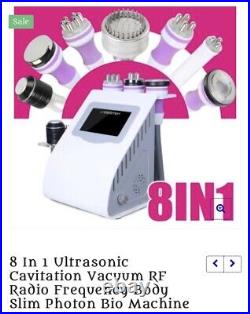 8 in 1 Unoisetion Cavitation 40K Vacuum Ultrasonic RF Laser Beauty Machine