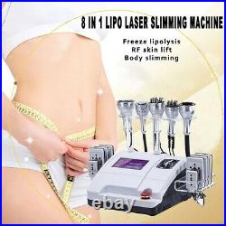 8in1 40K Vacuum Ultrasonic Cavitation RF Fat Reduce Body Slimming Beauty Machine