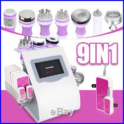 9IN1 Ultrasonic 40K Cavitation Radio Frequency Slimming Cooling Skin Machine Spa
