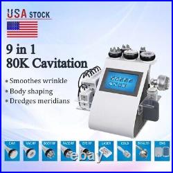 9 in 1 80K Cavitation ultrasonic RF Radio Vacuum Slimming Beauty Machine