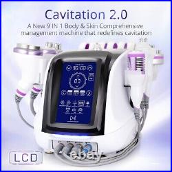 9 in 1 Cavitation Vacuum RF LED Body Cellulite Slimming Machine