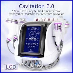 9 in 1 Ultrasonic Cavitation Vacuum RF Laser Body Slimming Cellulite Machine US