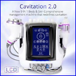 9 in 1 Ultrasonic Cavitation Vacuum RF Laser Body Slimming Cellulite Machine US
