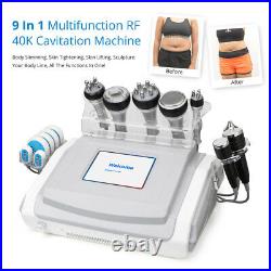 9in1 Ultrasonic Cavitation Radio Frequency RF Vacuum Body Re-shape Machine Salon