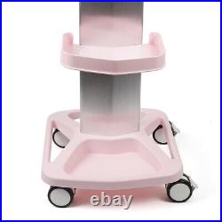 Aluminum Alloy Pink Trolley Stand For Ultrasonic Cavitation Machine With 4 Casters