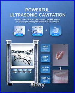CREWORKS 10L Ultrasonic Cleaning Machine 220W Sonic Cavitator w Heater & Timer