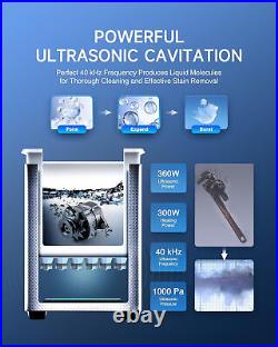 CREWORKS 360W 15L Stainless Steel Cleaning Machine, 4 Gal Ultrasonic Cleaner wit