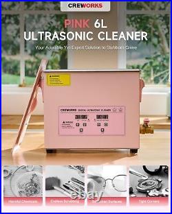 CREWORKS 6L Ultrasonic Cleaner, 1.6 gal Ultrasonic Jewelry Cleaner with Digit