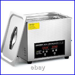 CREWORKS Stainless Steel Ultrasonic Cleaner 10 L Cavitator with Digital Controls