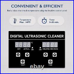 CREWORKS Ultrasonic Cleaner with Heater Timer, 1.6 gal Digital Sonic Cavitation