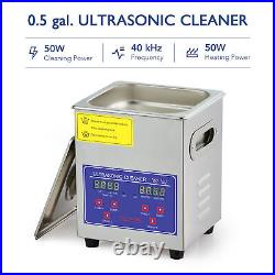 CREWORKS Ultrasonic Cleaner with Heater & Timer 2L Sonic Cavitation Machine