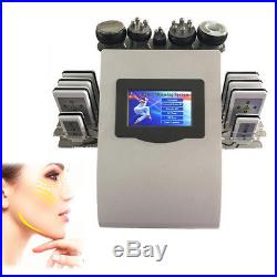 EU 220V 6in1 Vacuum Ultrasonic Cavitation RF Body Slimming Cellulite Machine