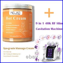 Hot Cream Fat Burning Weight Loss Body Slim for 9 in 1 RF 40K Cavitation Machine