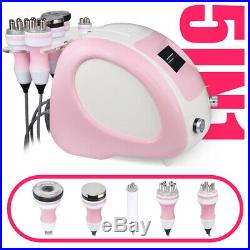 Pink 5IN1 Vacuum Ultrasonic Cavitation Radio Frequency RF Body Slimming Machine