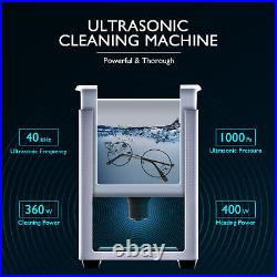 Portable Ultrasonic Cleaner 15L Cavitation Machine with Heater Timer Basket More