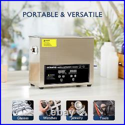Portable Ultrasonic Cleaner 15L Cavitation Machine with Heater Timer Basket More