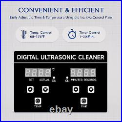 Portable Ultrasonic Cleaner 22L Cavitation Machine with Heater Timer Basket More