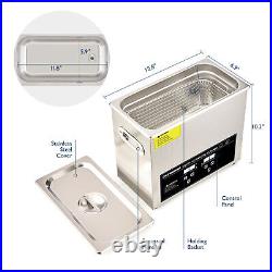 Portable Ultrasonic Cleaner 6L Cavitation Machine with Heater Timer Basket More