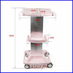 Trolley Stand Rolling Cart Shelf Ultrasonic Cavitation Machine 100kg White/Pink